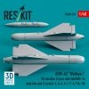 RESKIT RS48-0532 AGM-62 Walleye I ER missiles (2 pcs) with AN/AWG-16 data link pod (1 pcs) (A-4, A-6, A-7, F-4, F/A-18) (3D Printed) (1/48)